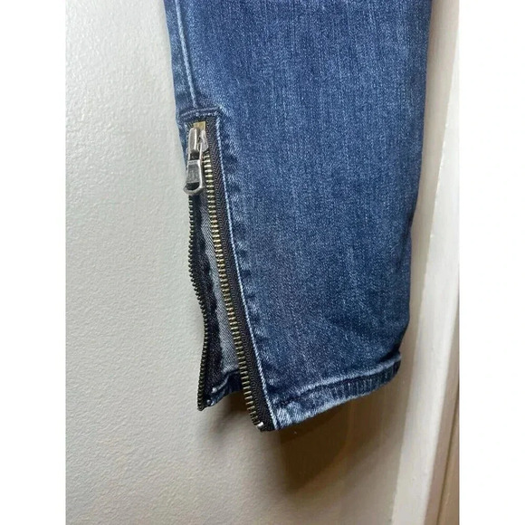 Hudson Nico Mid Rise Skinny Crop Jeans Women's Size 32 Ankle Zip Denim - Picture 6 of 11